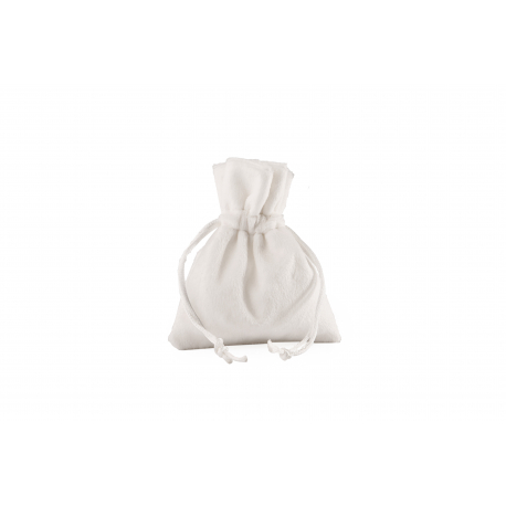 Pochon en velours blanc